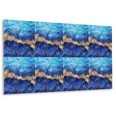 Panneau mural salle de bain Motif marin en marbre