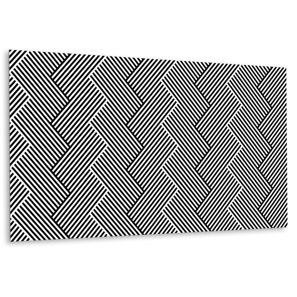 Panneau mural et formes géométriques frappantes