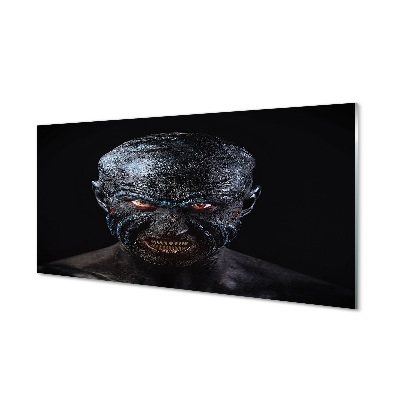 Tableau en verre Un personnage chauve horrible aux yeux rouges