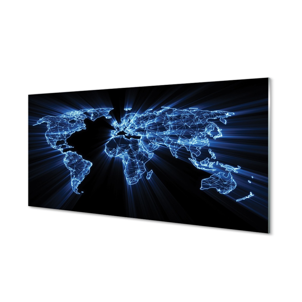 Tableau en verre Carte bleue