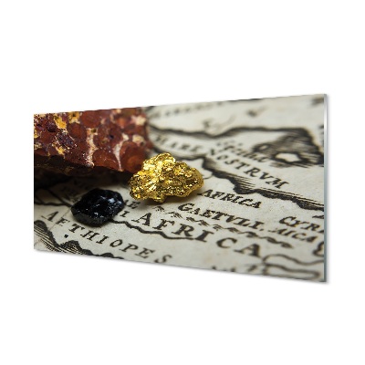 Tableau sur verre Carte d'or