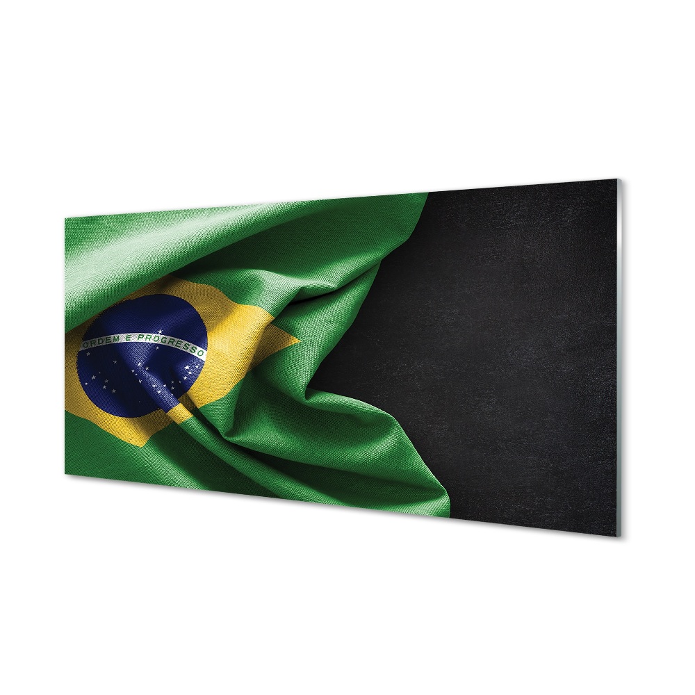 Tableau en verre Drapeau du brésil