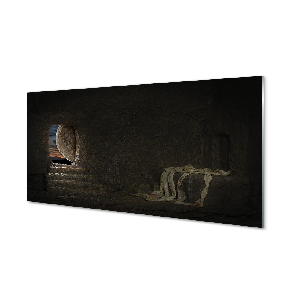 Tableau en verre Croix cave