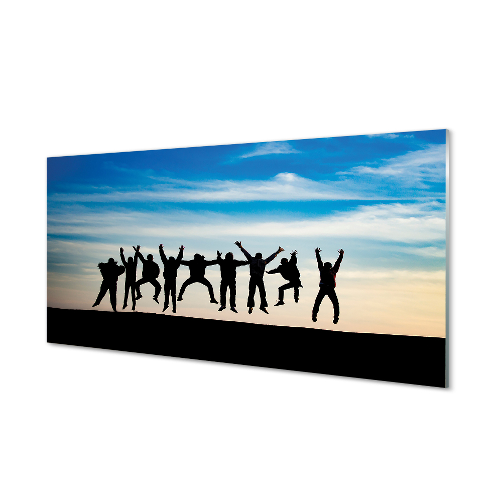 Tableau en verre Nuages sky personnes