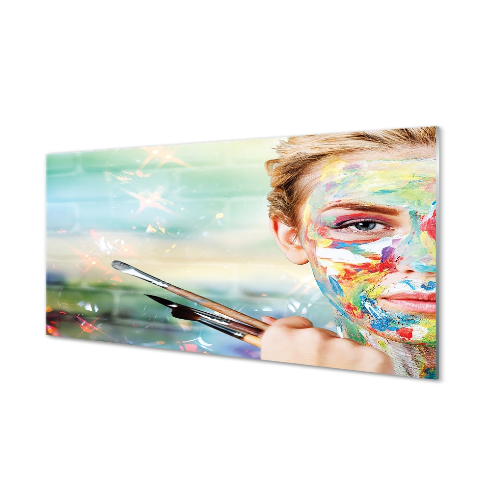 Tableau verre imprimé Les brosses femme