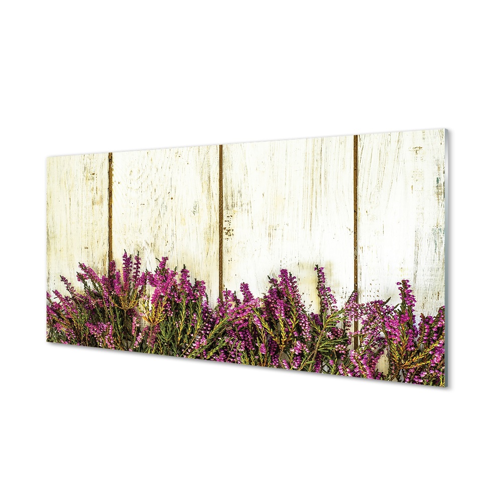 Tableau sur verre Panneaux fleurs pourpres