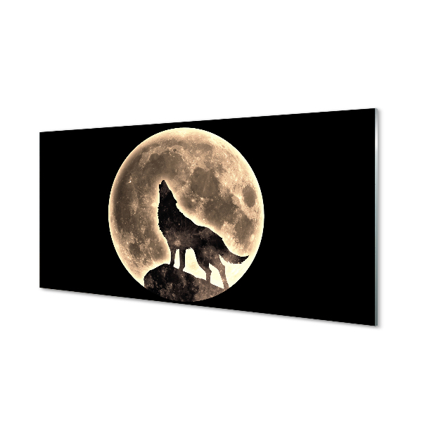 Tableau photo sur verre Lune lupine