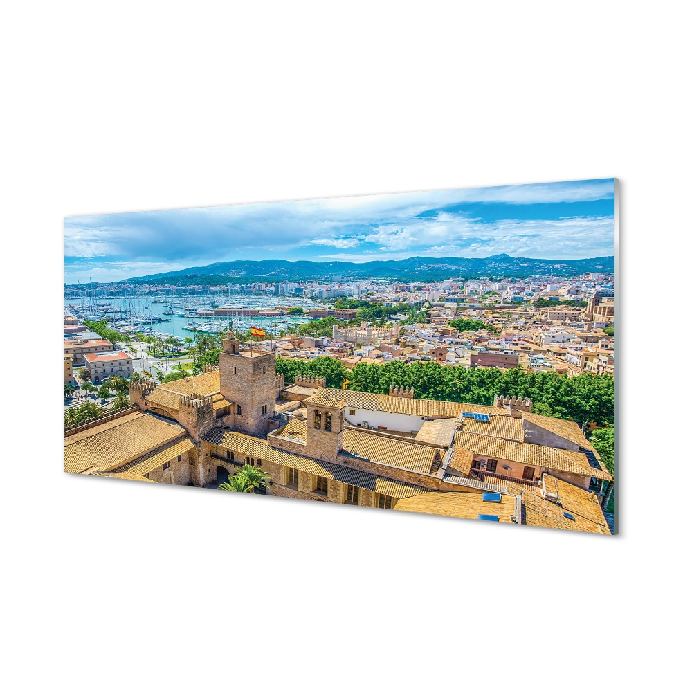 Tableau verre imprimé Ville côtière espagne port