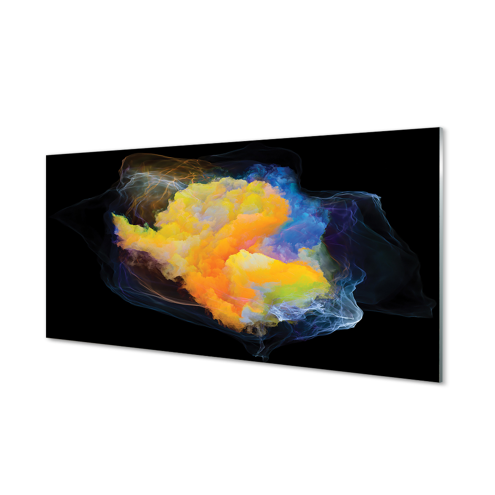 Tableau en verre Fractales coloré