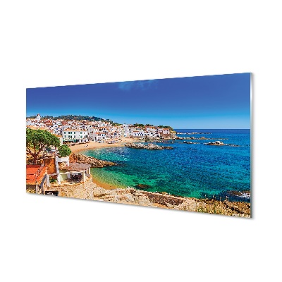 Tableau photo sur verre Côte espagne ville plage