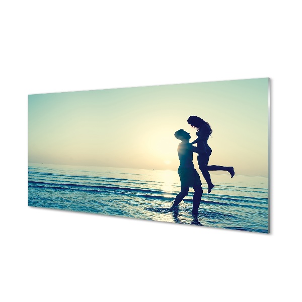 Tableau photo sur verre Mer de gens