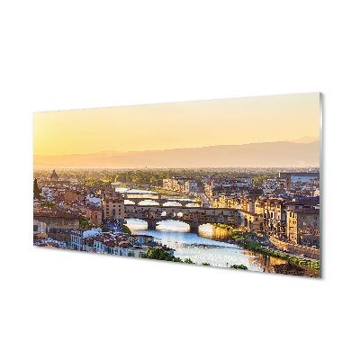 Tableau imprimé sur verre Panorama italie sunrise