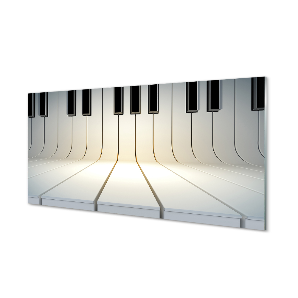 Tableau imprimé sur verre Clés de piano