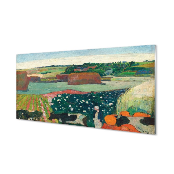 Tableau sur verre Art peint rural vue