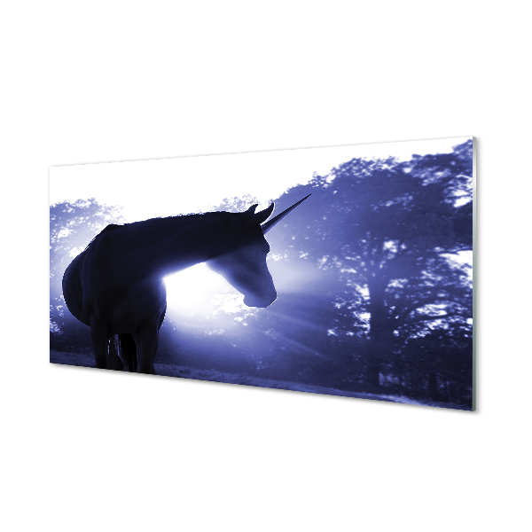 Tableau imprimé sur verre Licorne