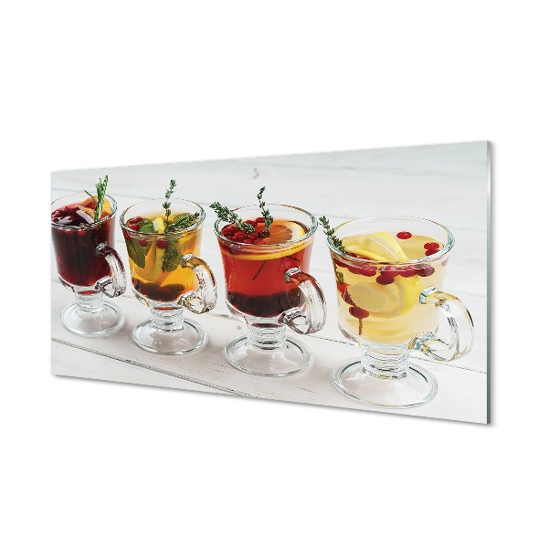 Tableau sur verre Herbes de thé de fruits d'hiver