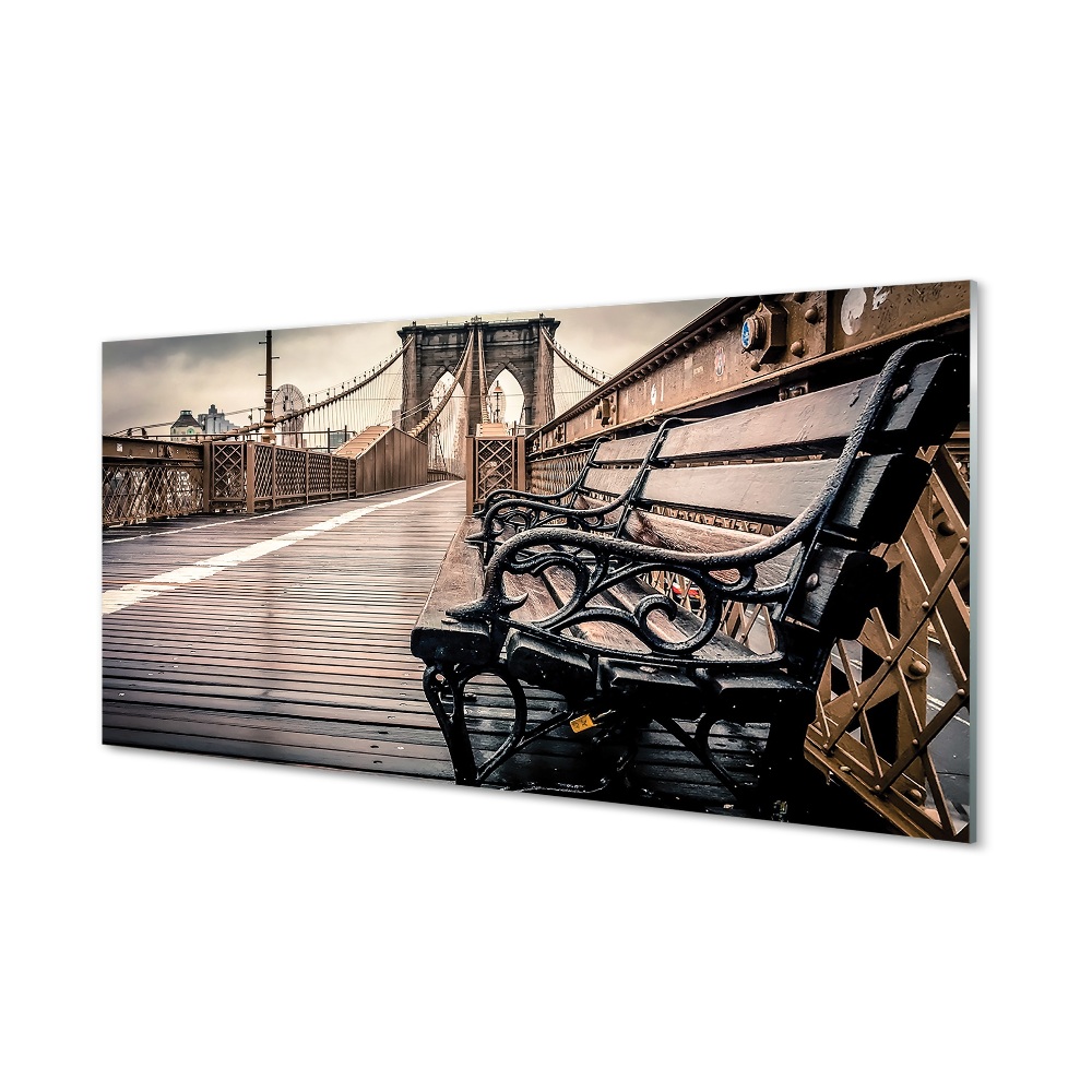 Tableau sur verre La plupart banc