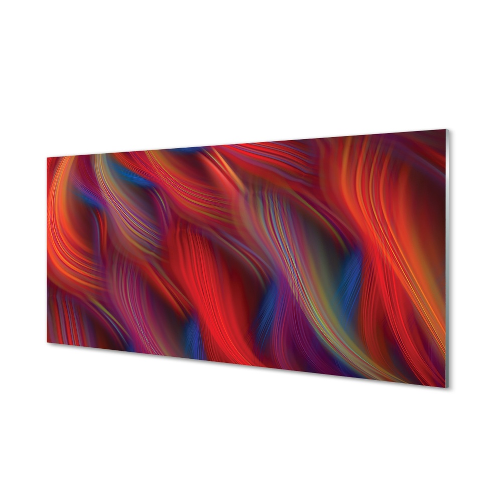 Tableau en verre Rayures colorées fractales