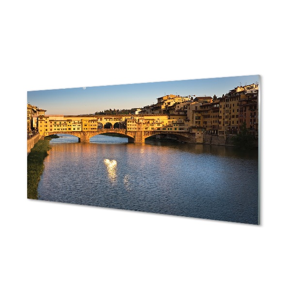 Tableau sur verre Italie ponts sunrise