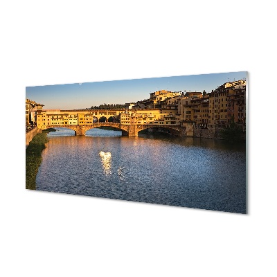 Tableau sur verre Italie ponts sunrise