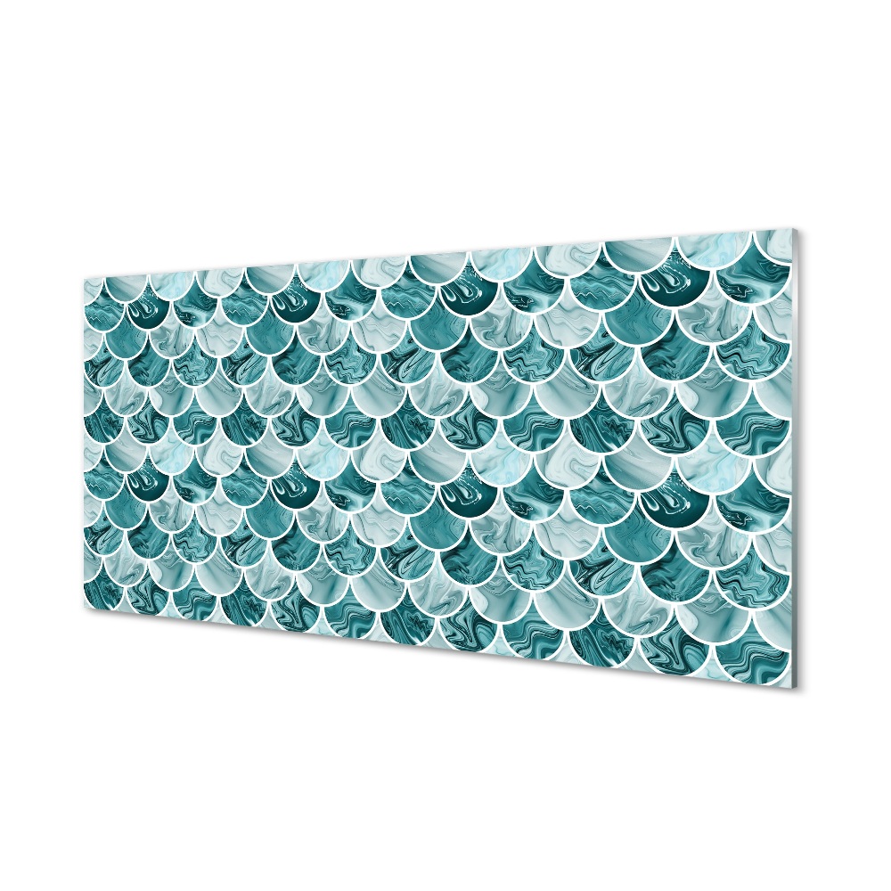 Tableau verre imprimé Motif écailles de poisson