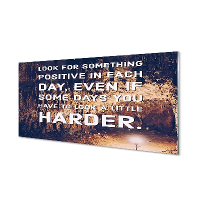 Tableau photo sur verre Inscription cave