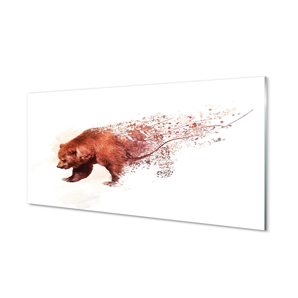 Tableau verre imprimé Ours