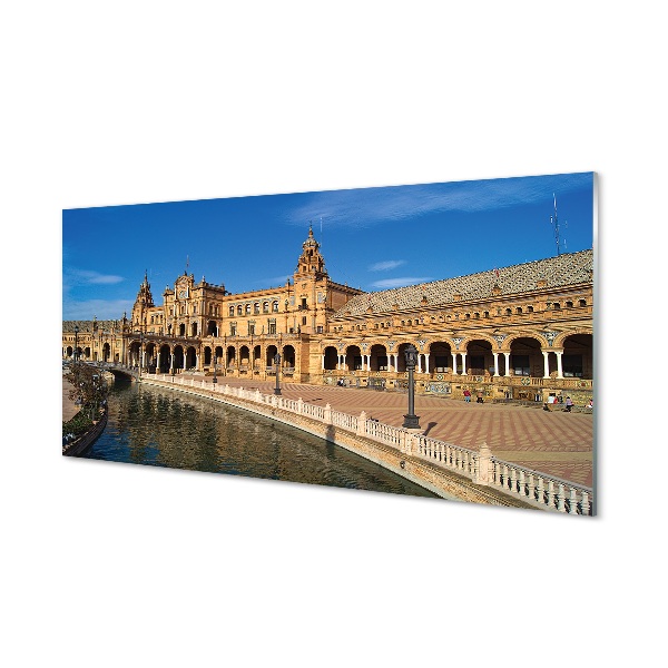 Tableau en verre Espagne vieux marché de la ville