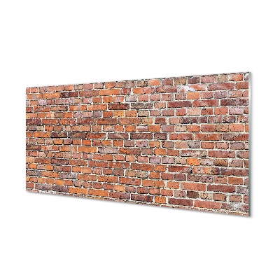 Tableau sur verre Mur de briques vintage