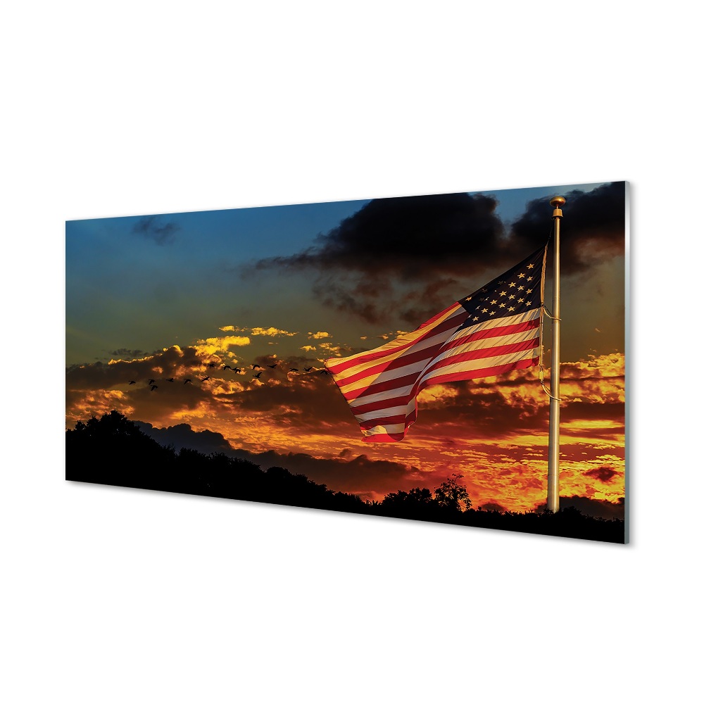 Tableau verre imprimé Drapeau états-unis