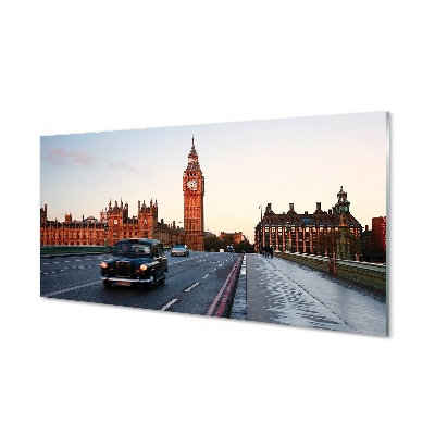 Tableau imprimé sur verre Les voitures de la rue de la ville de sky