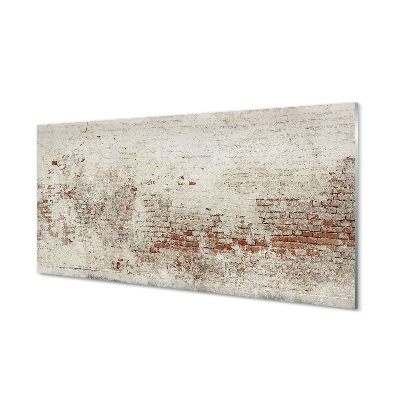 Tableau imprimé sur verre Mur de briques vintage