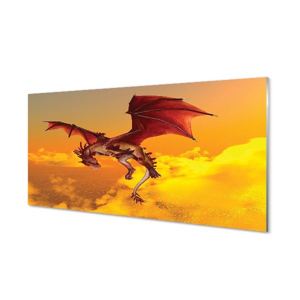 Tableau photo sur verre Nuages ​​dragon ciel