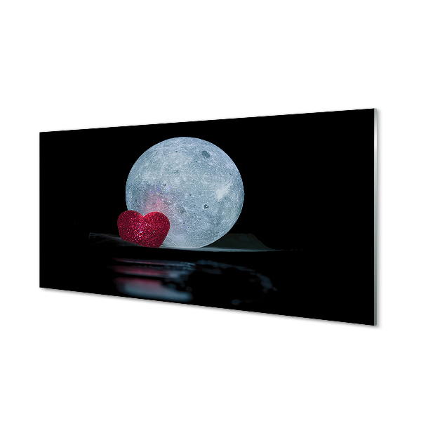 Tableau en verre Le cœur de la lune