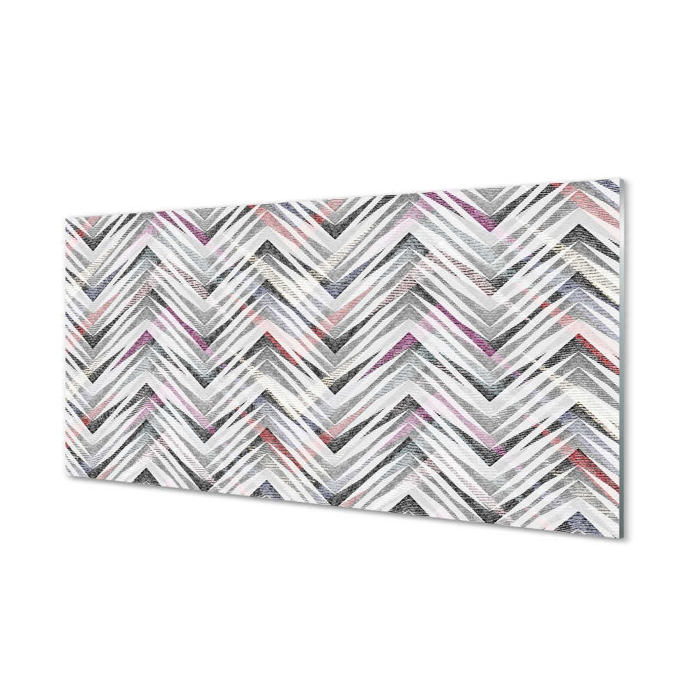 Tableau imprimé sur verre Coloré herringbone
