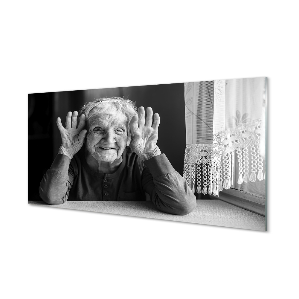 Tableau verre imprimé Femme âgée