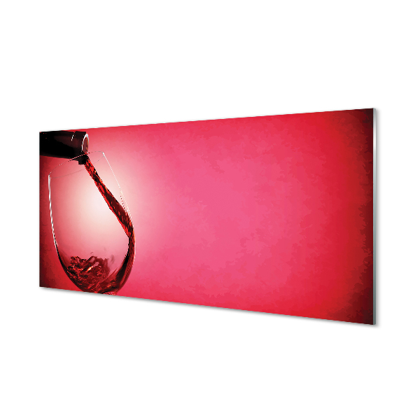 Tableau photo sur verre Verre fond rouge sur la gauche