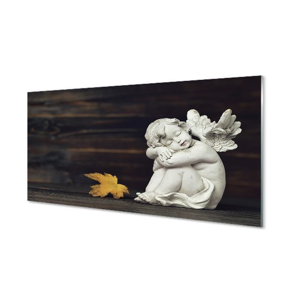 Tableau photo sur verre Planche de couchage de feuilles d'ange