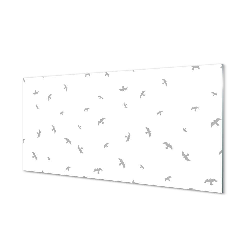 Tableau sur verre Oiseaux gris