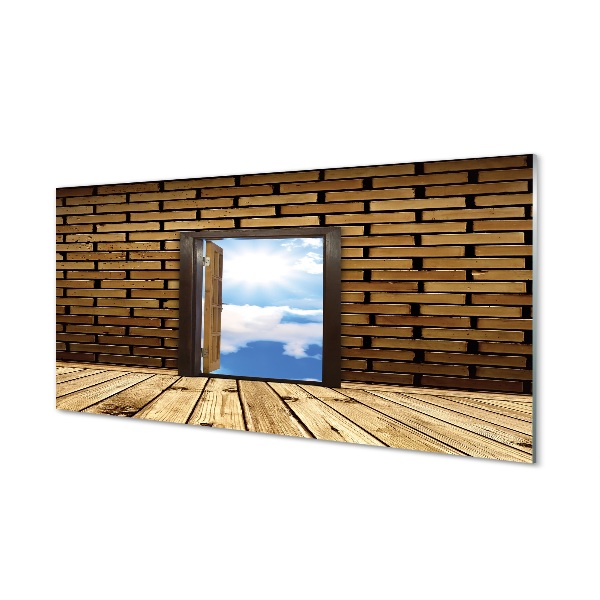 Tableau sur verre Ciel portes 3d