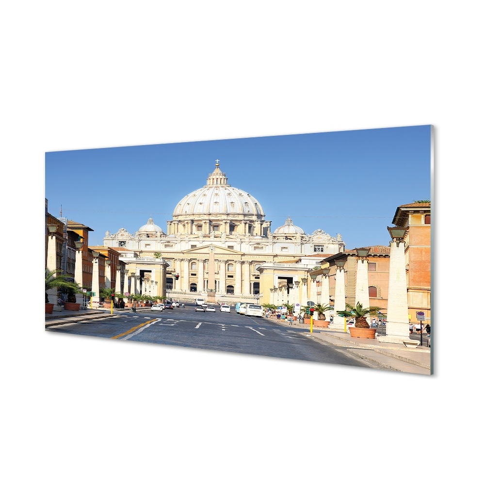 Tableau imprimé sur verre Rome bâtiments cathédrale rues
