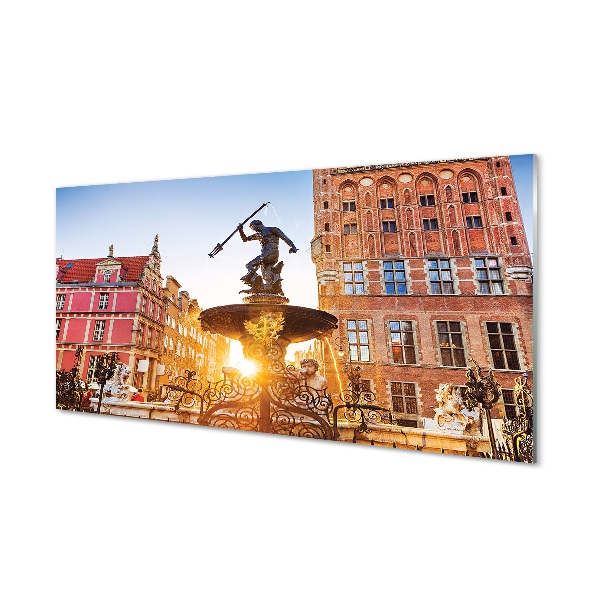 Tableau imprimé sur verre Gdańsk memorial fountain
