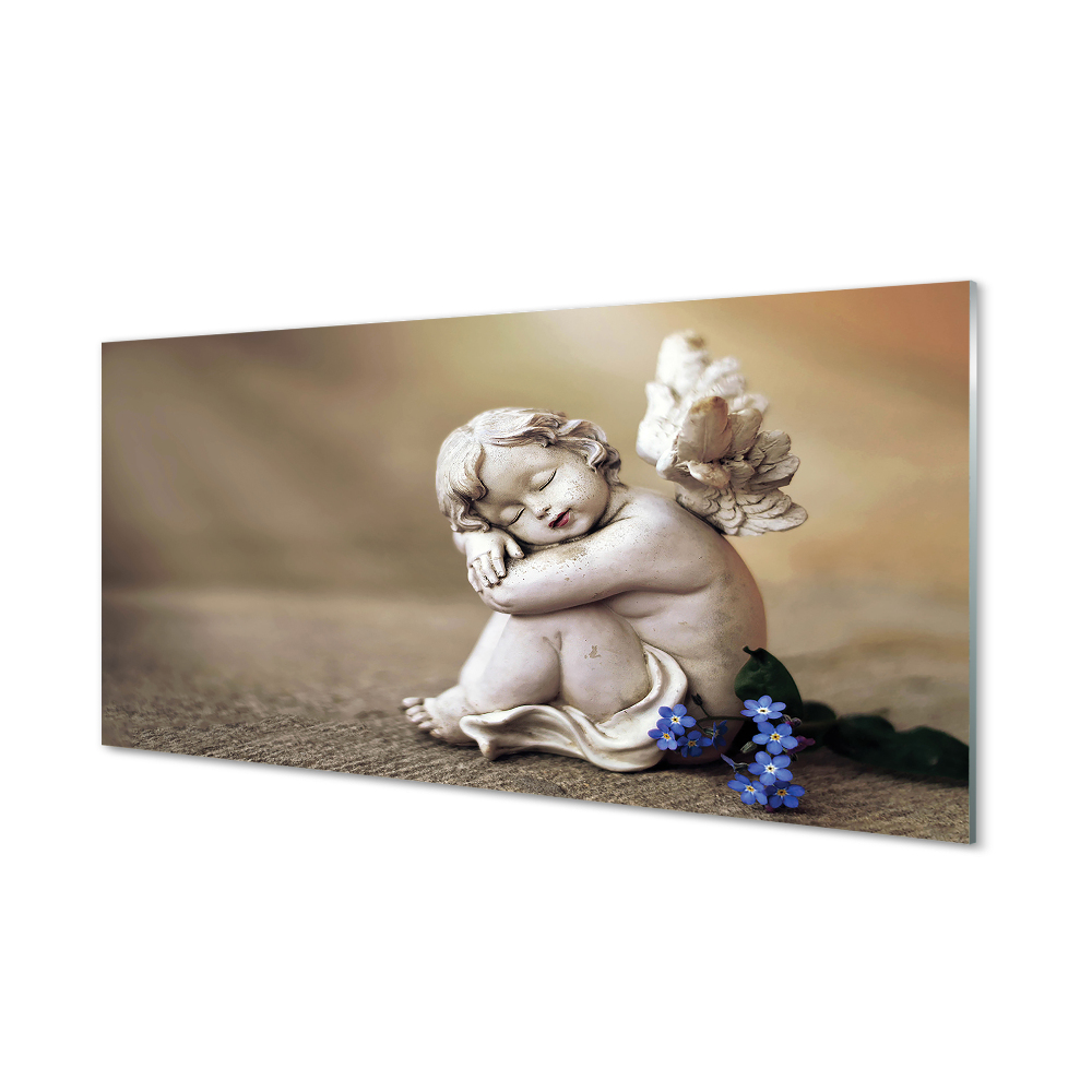 Tableau verre imprimé Planches au bois dormant fleurs d'ange