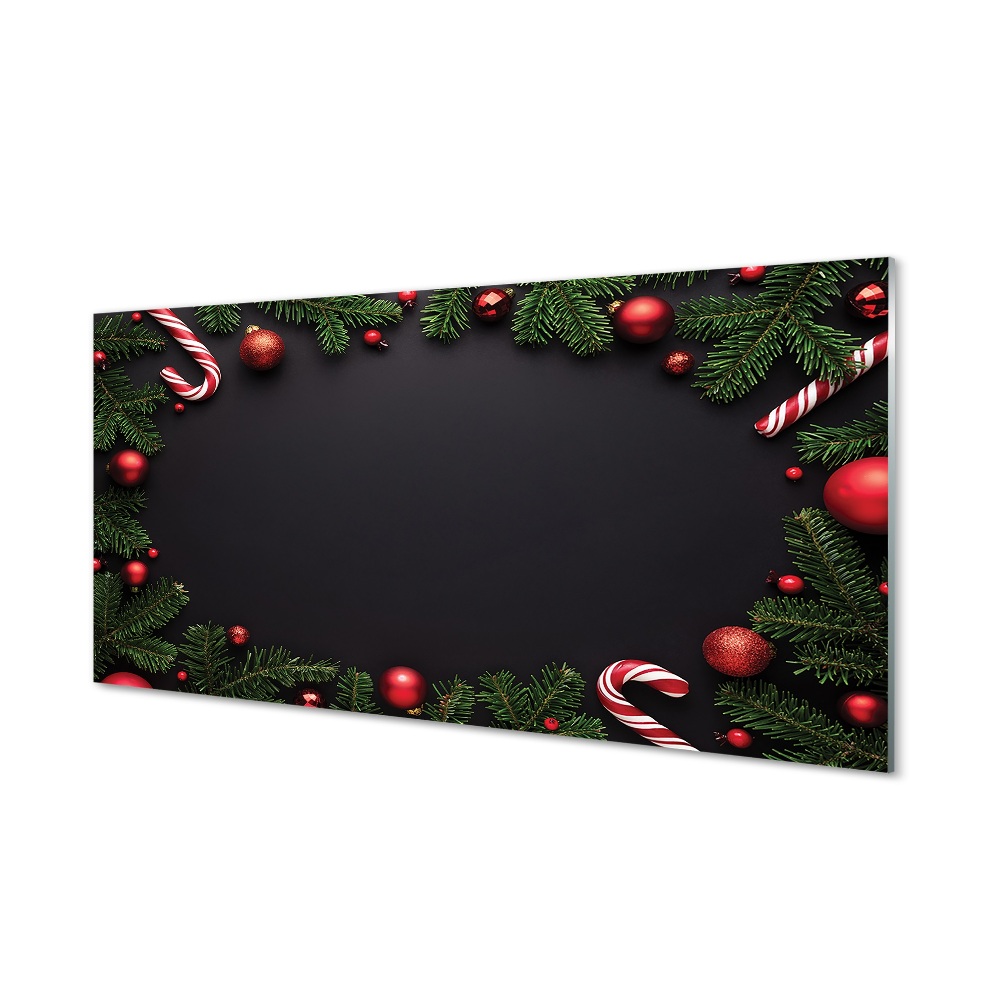Tableau imprimé sur verre Brindilles babioles sucettes