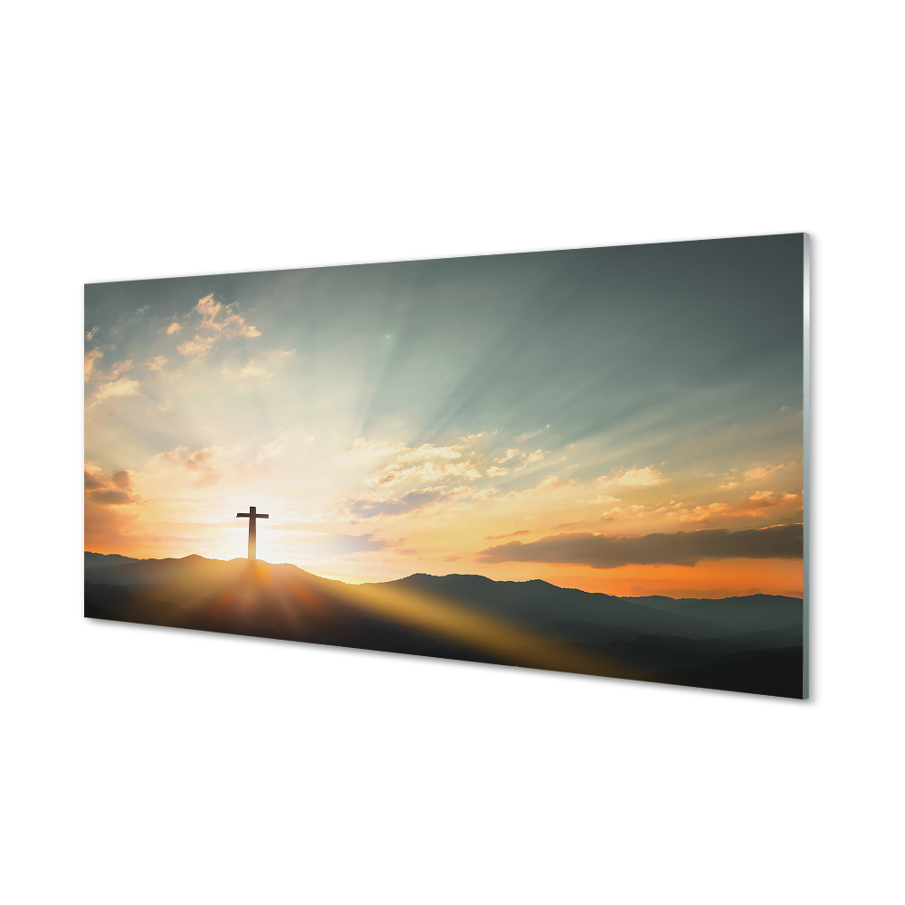 Tableau sur verre Top croix du soleil
