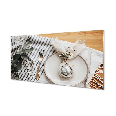 Tableau en verre Plaque fleurs d'oeufs