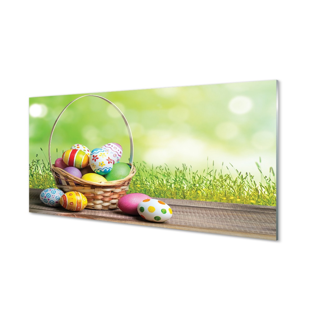 Tableau verre imprimé Panier pré oeuf