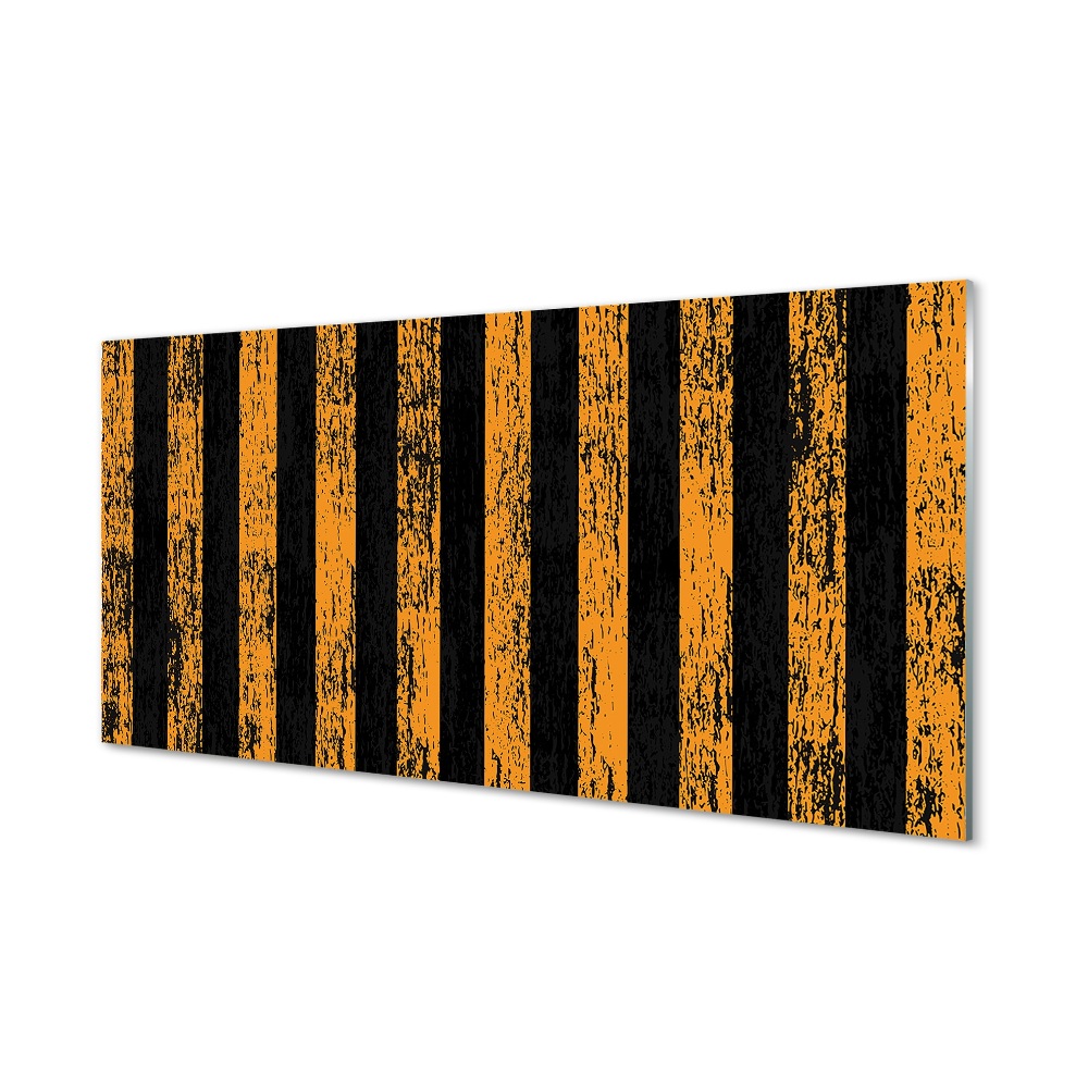 Tableau photo sur verre Rayures jaunes irrégulières