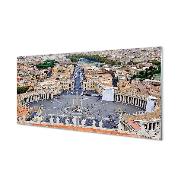 Tableau photo sur verre Rome vatican panorama carré