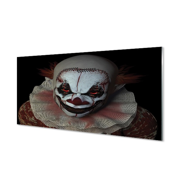 Tableau photo sur verre Le clown effrayant